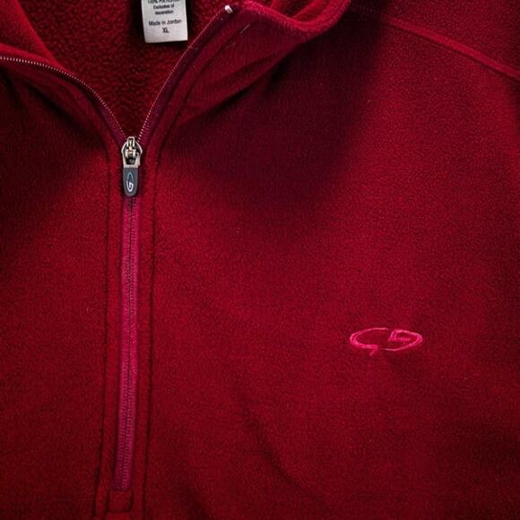 Champion Men's Pullover Size XL Red Fleece Sport Athletic Quarter Zip - Picture 5 of 14